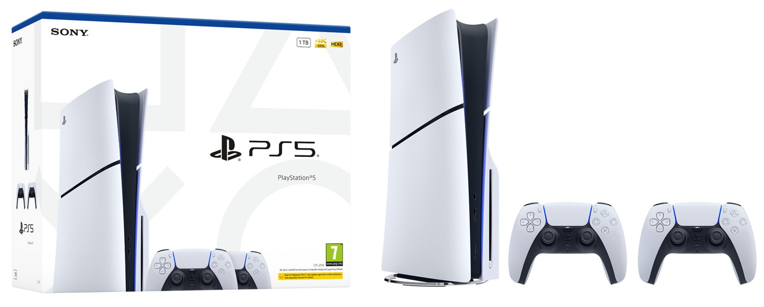 PlayStation 5 Console 1TB - Two DualSense Wireless Controllers Bundle