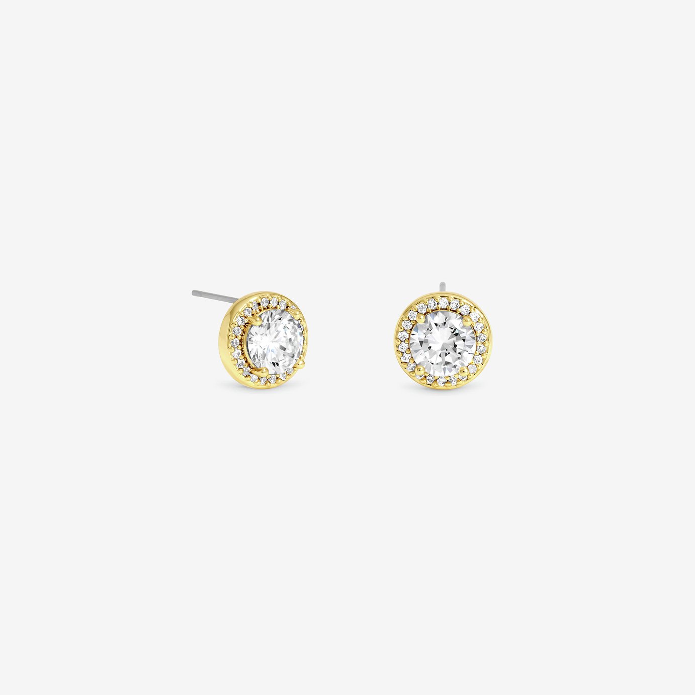 Jon Richard Gold Plated Cubic Zirconia Stud Earrings