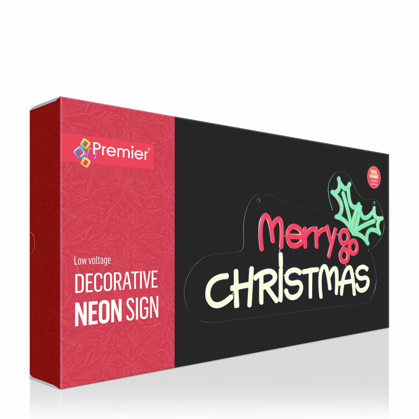 Premier Decorations Merry Christmas Neon Hanging Sign Novelty Lights White