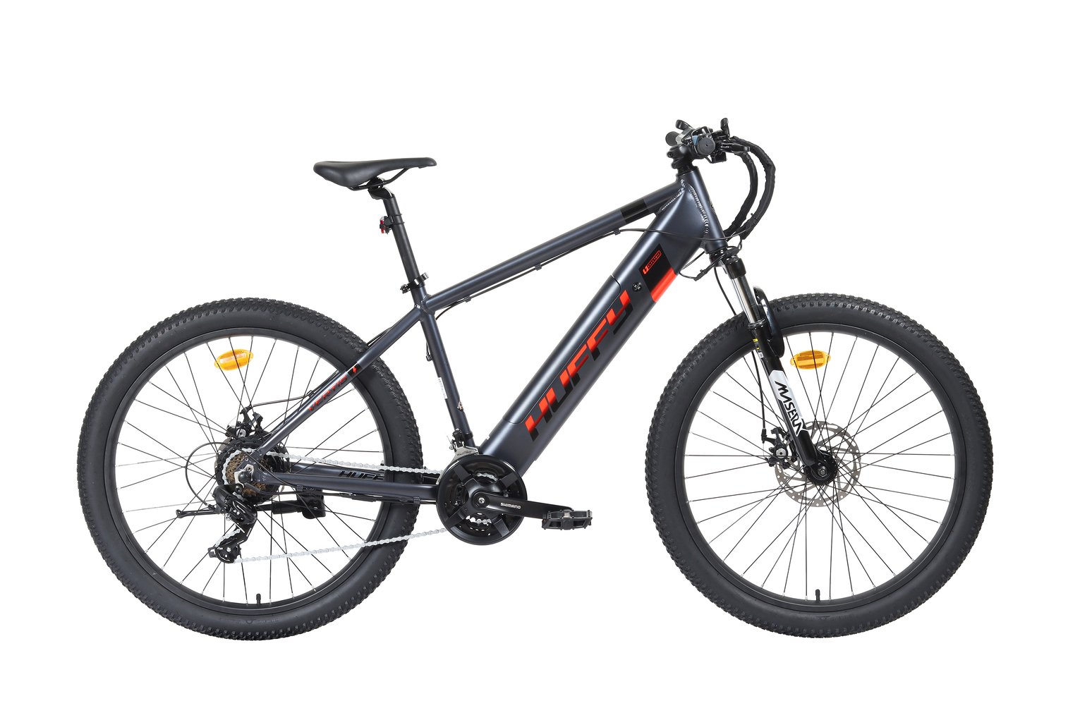 Huffy Vertis 27.5-Inch Wheel Size Electric Mountain Bike - Grey