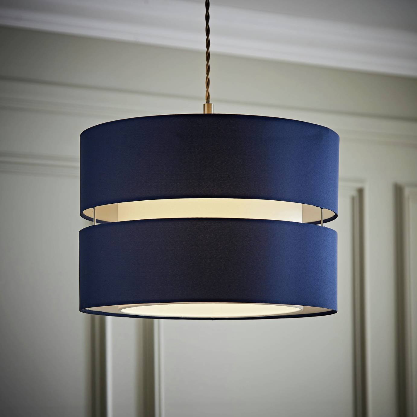 ValueLights Sophia Navy Easy Fit Shade - 35cm