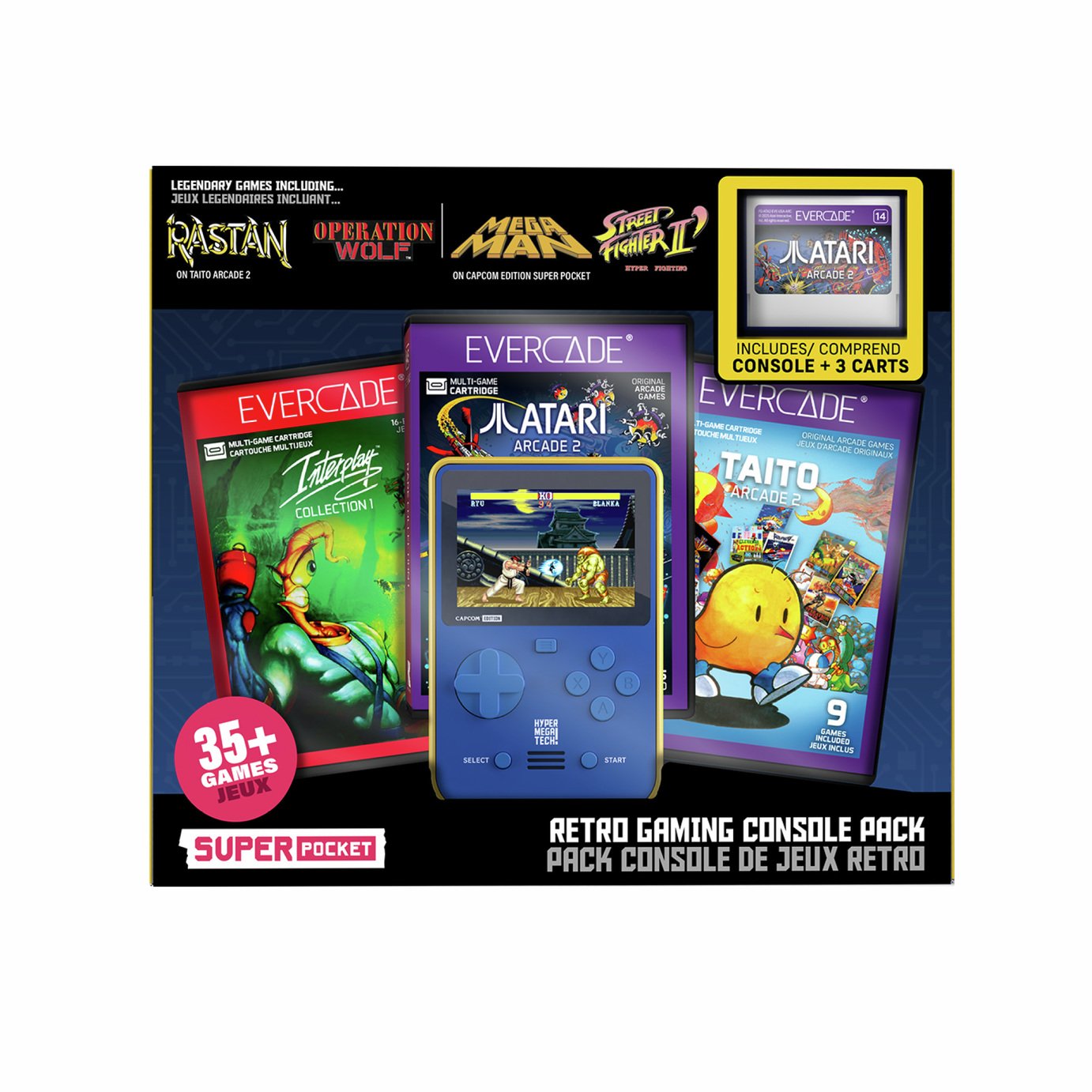 Evercade The Super Pocket Starter Retro Gaming Console Pack