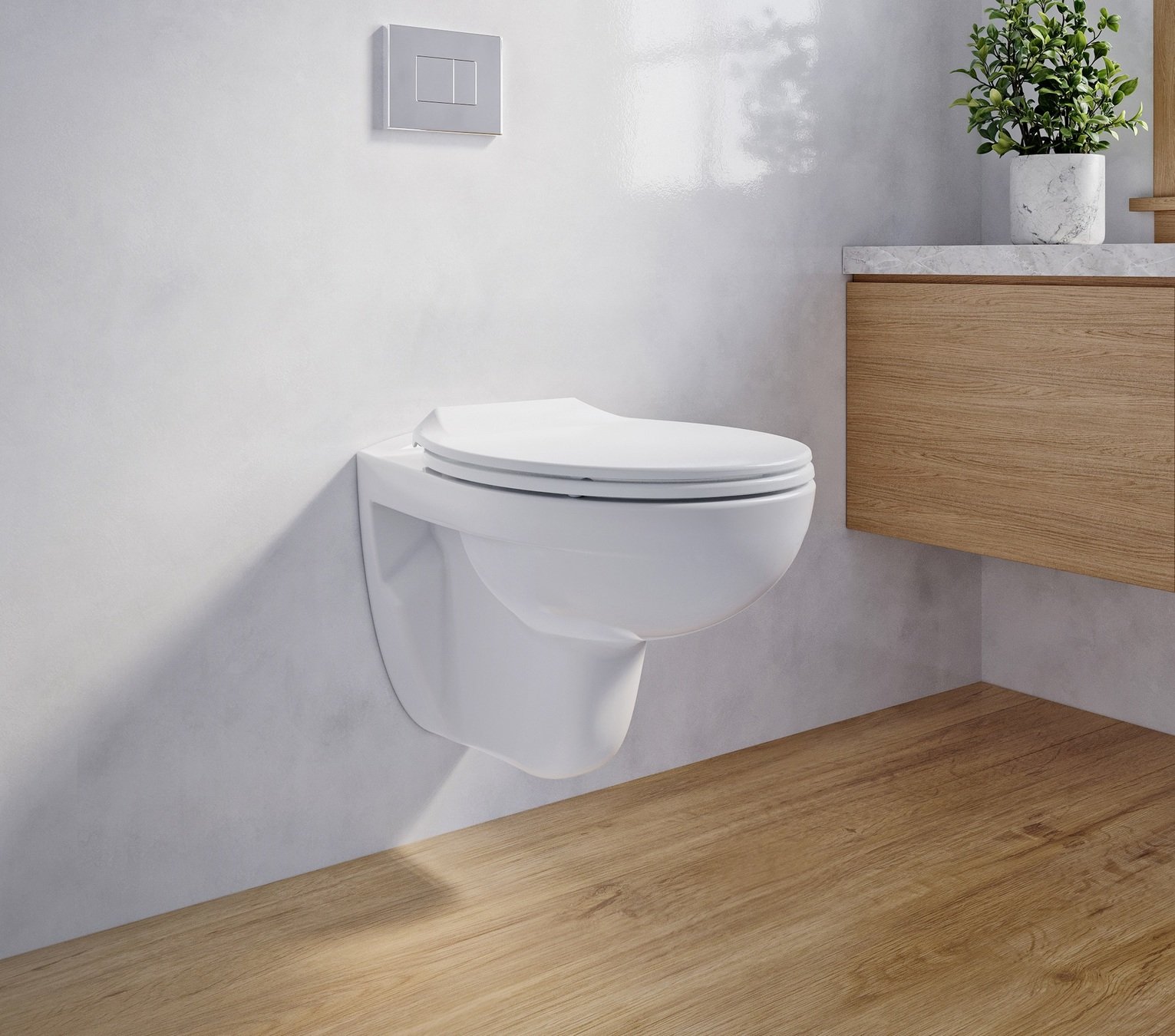 Bemis Kendal Polypropylene Soft Close Toilet Seat - White