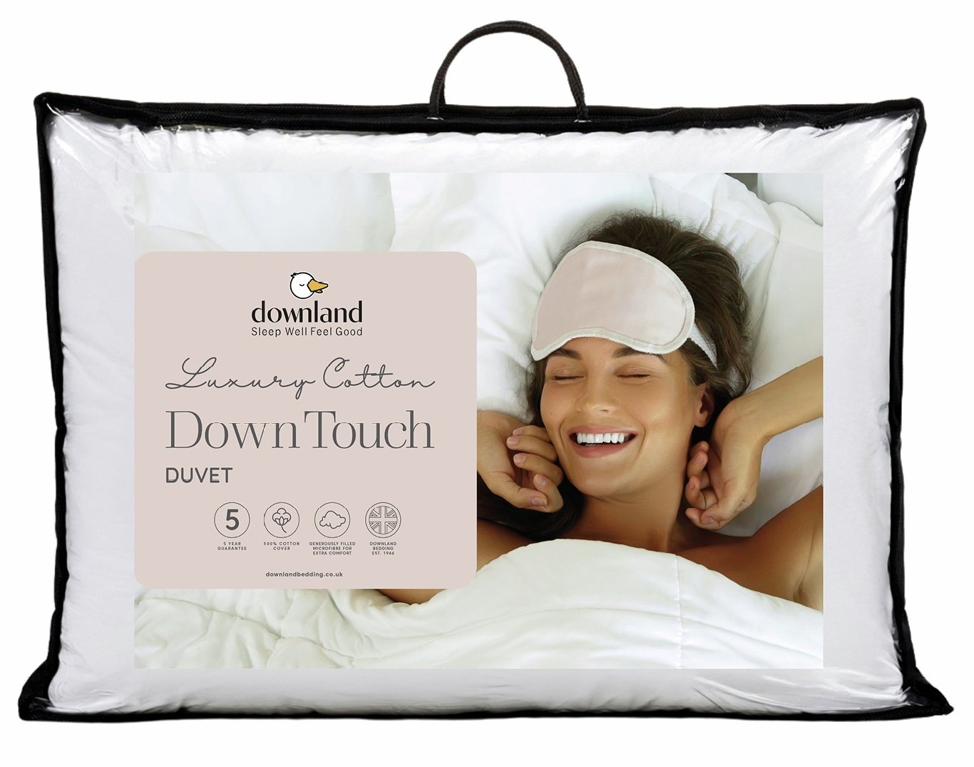 Downland Luxury Cotton Down Touch All Seasons 13.5 Tog Duvet