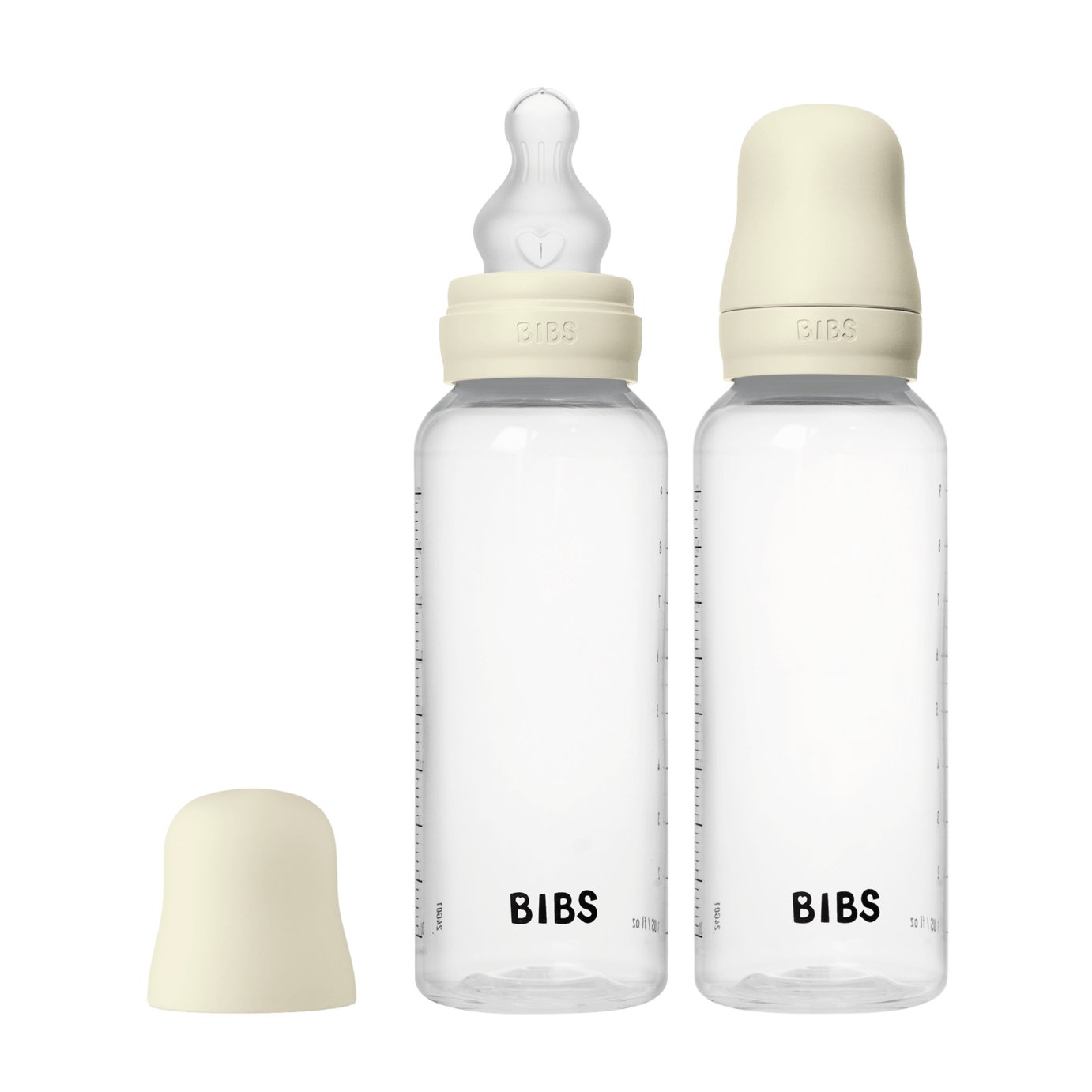 BIBS Silicone 270ml Baby Bottles Pack of 2 - Ivory