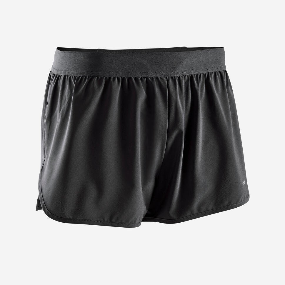 Decathlon Men's Comfort Split Running Shorts - Black