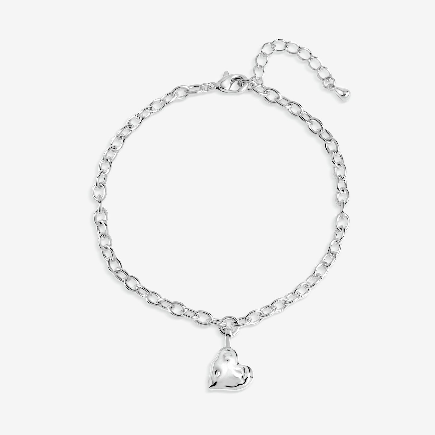 Inicio Silver Molten Heart Bracelet