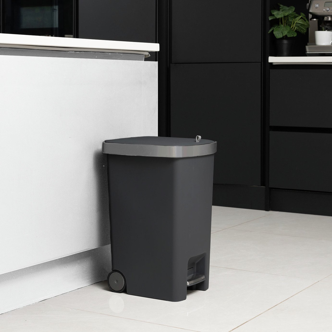Addis 35 Litre Soft Close Kitchen Pedal Bin - Charcoal