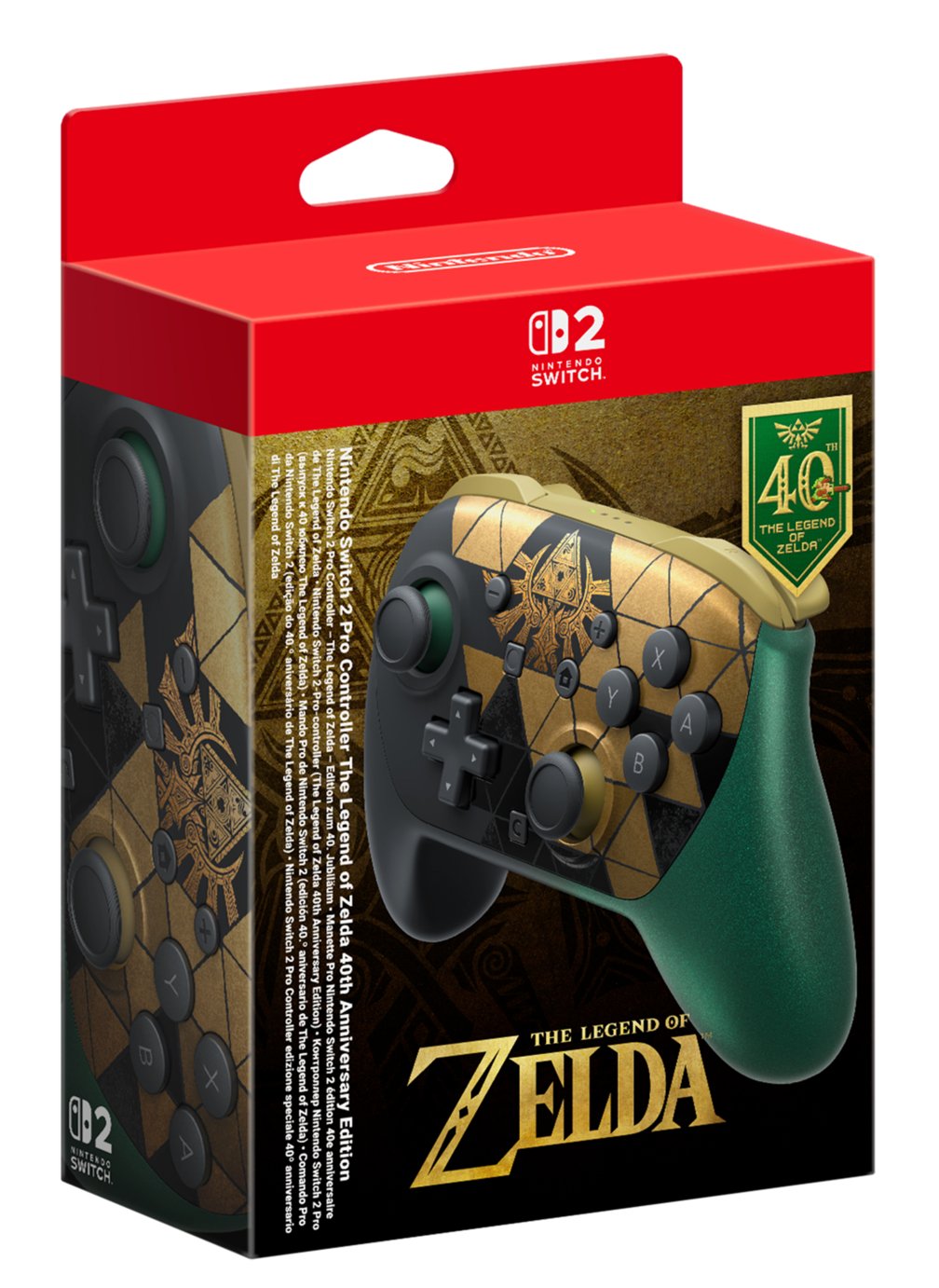 Nintendo Switch 2 Pro Controller Legend of Zelda 40th Anniversary Edn Pre-Order