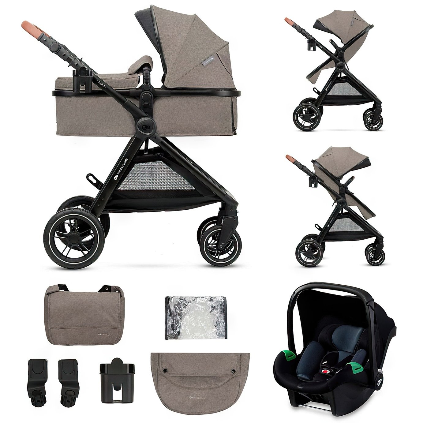 Kinderkraft 3-In-1 ESME PRO Travel System - Beige