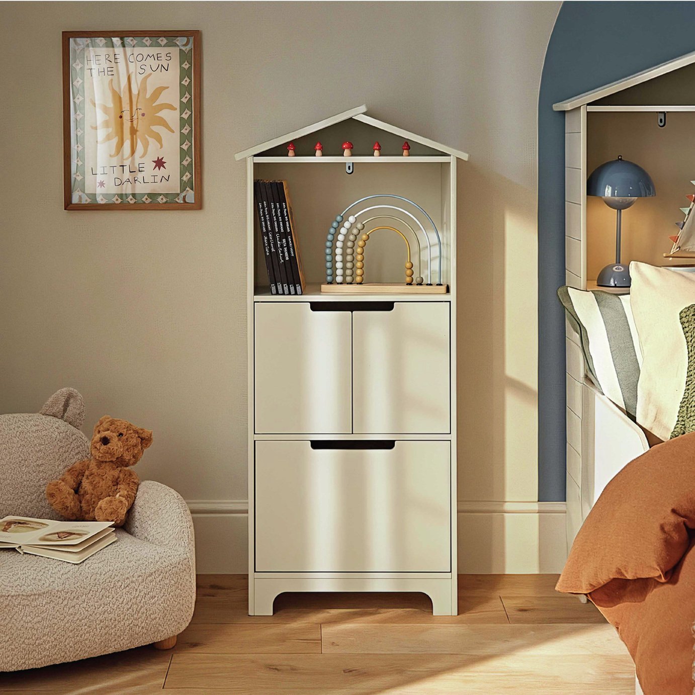 CuddleCo Kids Play House Storage Unit - Stone
