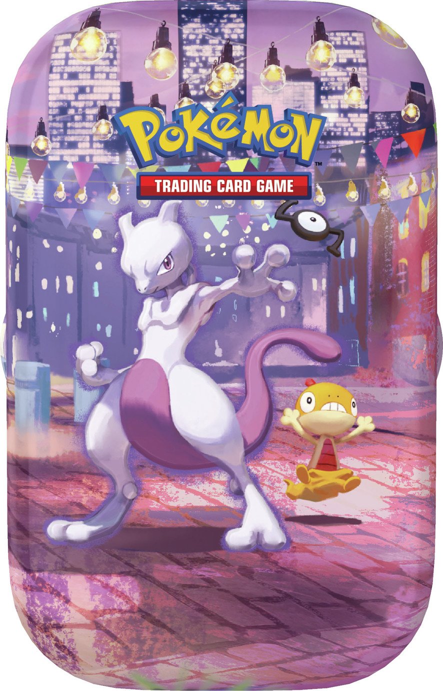 Pokémon Mini Tins 30th Celebration Booster Pack Mewtwo Trading Card