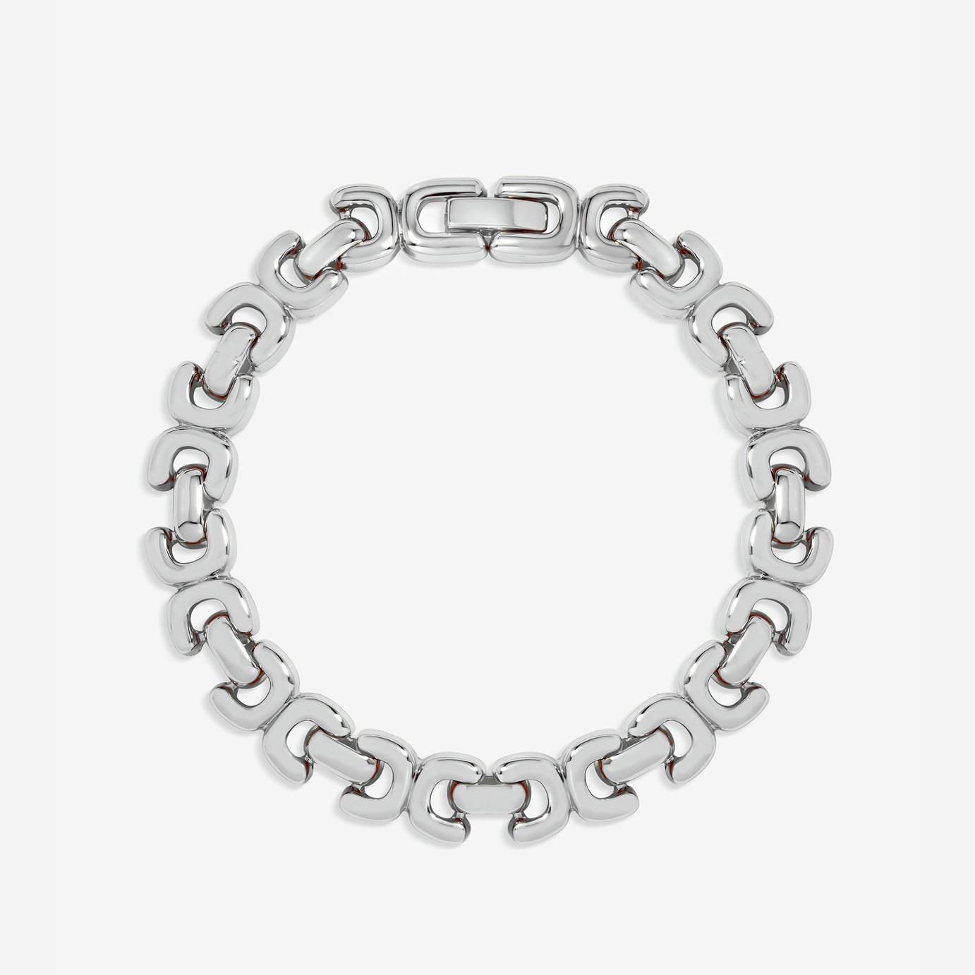 Jon Richard Silver Plated Kiss Link Bracelet
