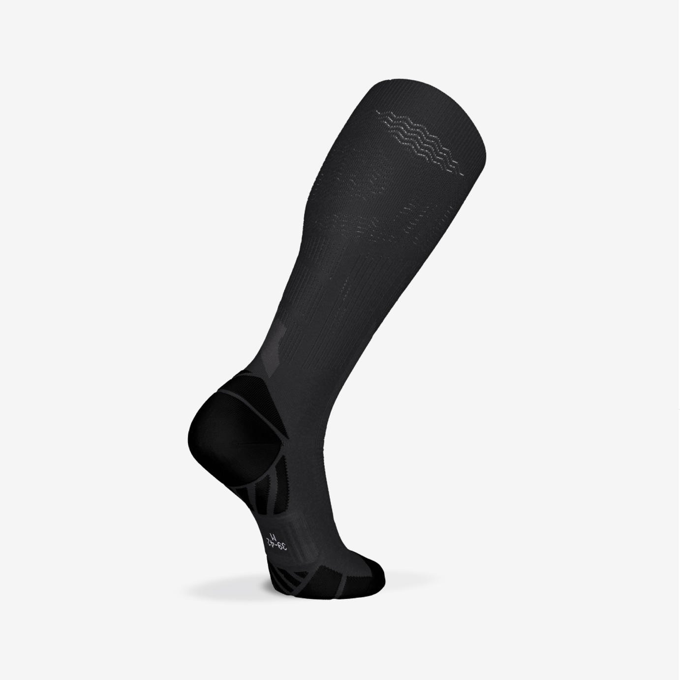 Decathlon Kiprun 900 Compression Running Socks - Black - UK 8.5-11 M
