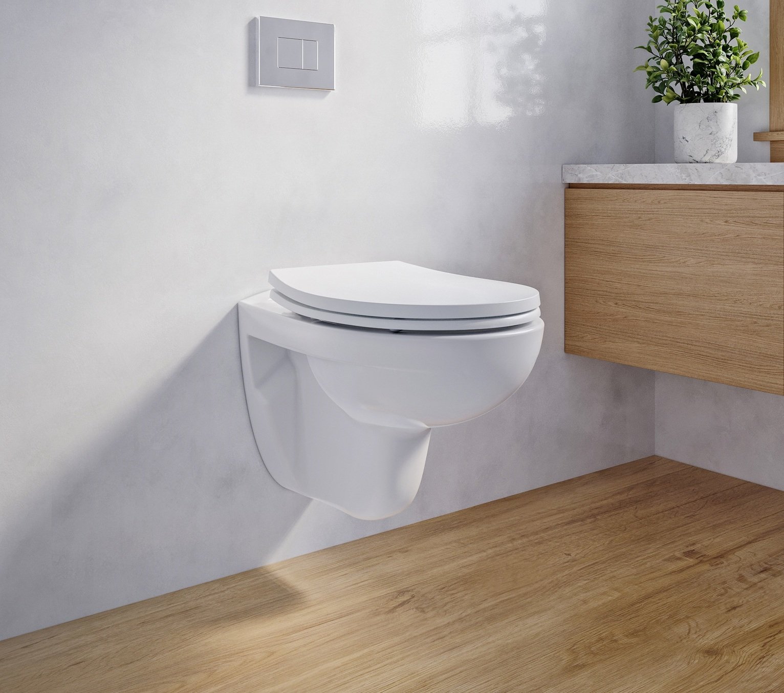 Bemis Hudson Moulded Wood Soft Close Toilet Seat - Matt White