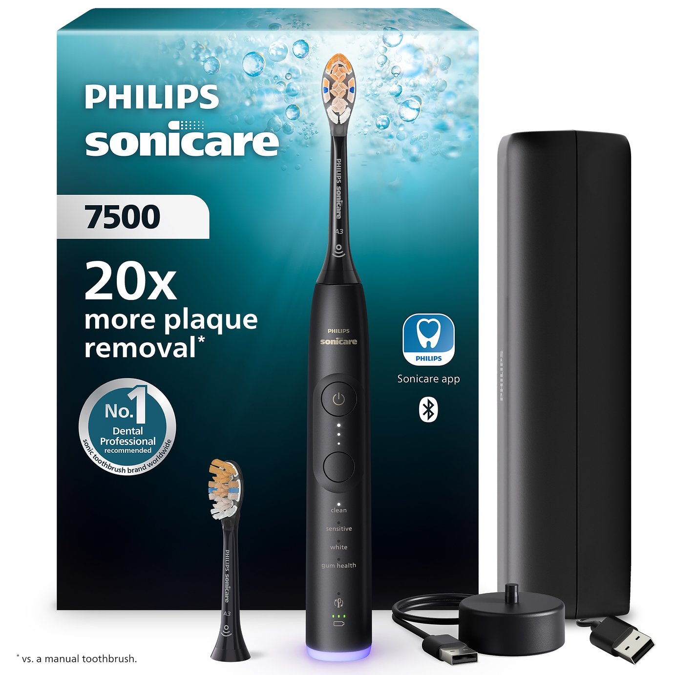 Philips Sonicare Series 7500 Sonic Electric Toothbrush - Black