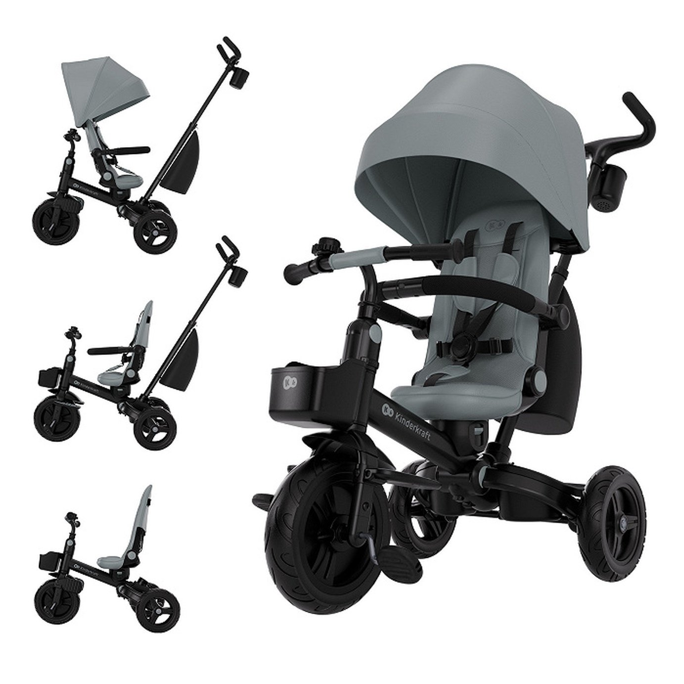 Kinderkraft Aveo 2 Plus Tricycle - Grey