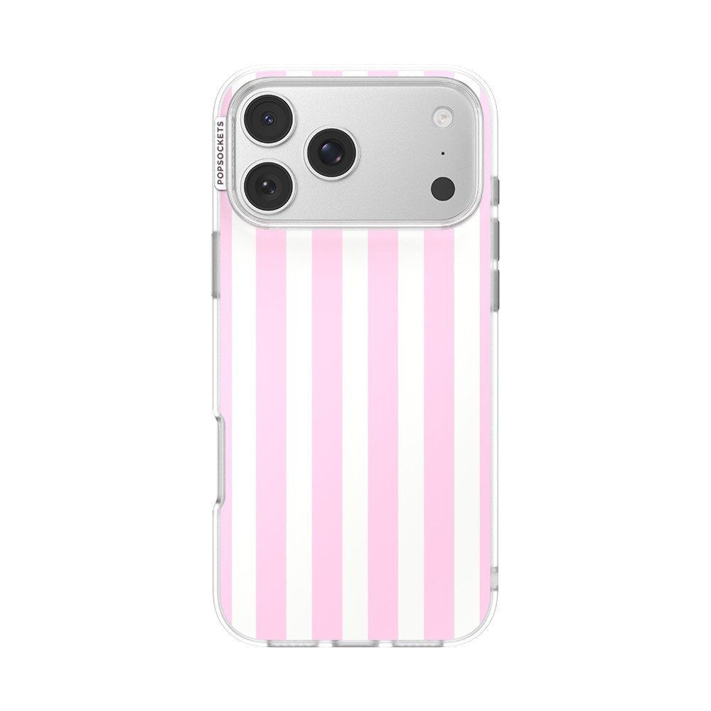 PopSockets PopCase iPhone 18 Pro Max Phone Case - Club Stripe Pink