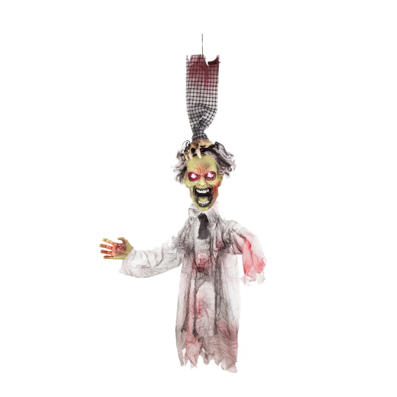 Premier Decorations Prelit Halloween Hanging Zombie Decoration