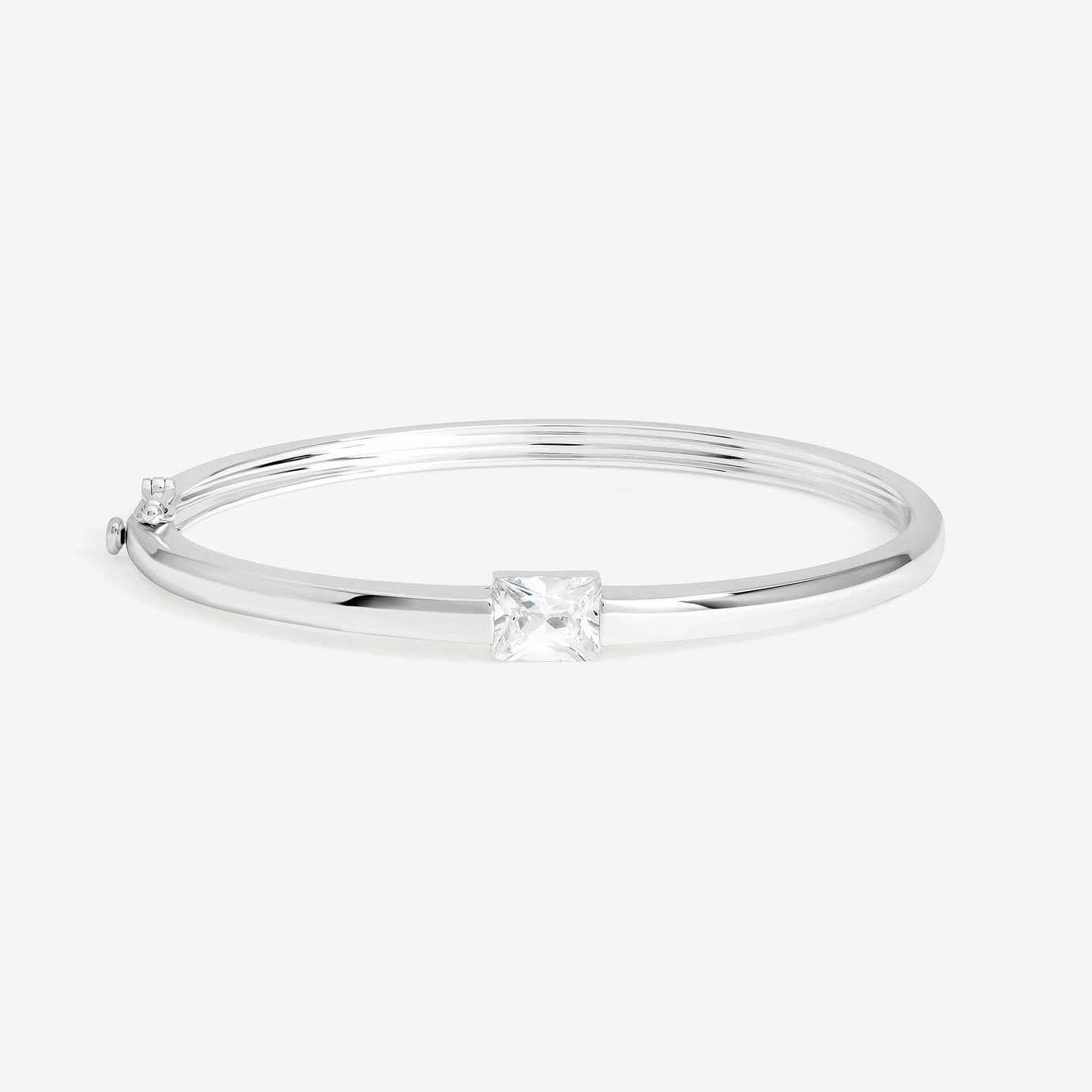 Jon Richard Silver Plated and Cubic Zirconia Polished Bangle