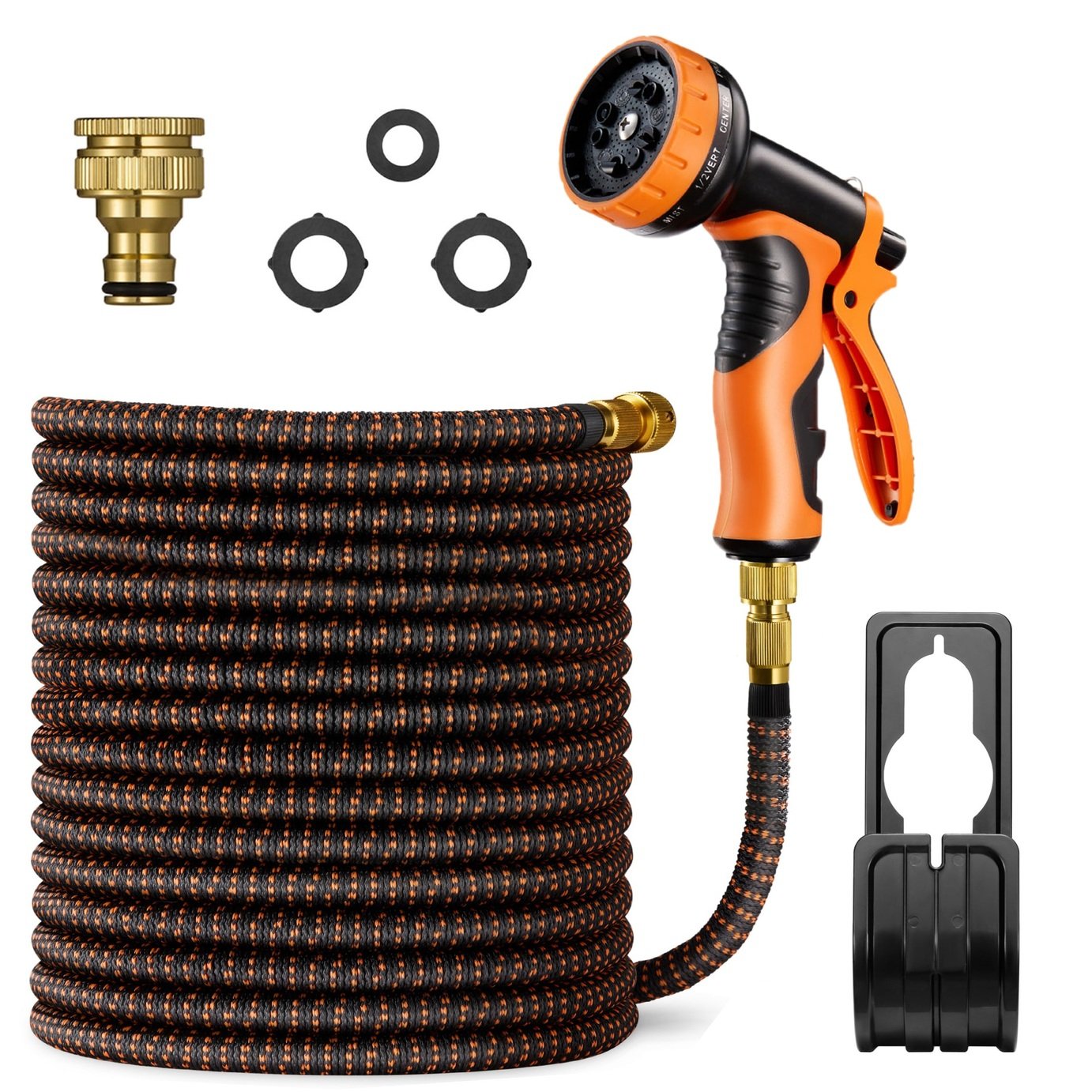 VonHaus Expandable Garden Hose Set - 15m