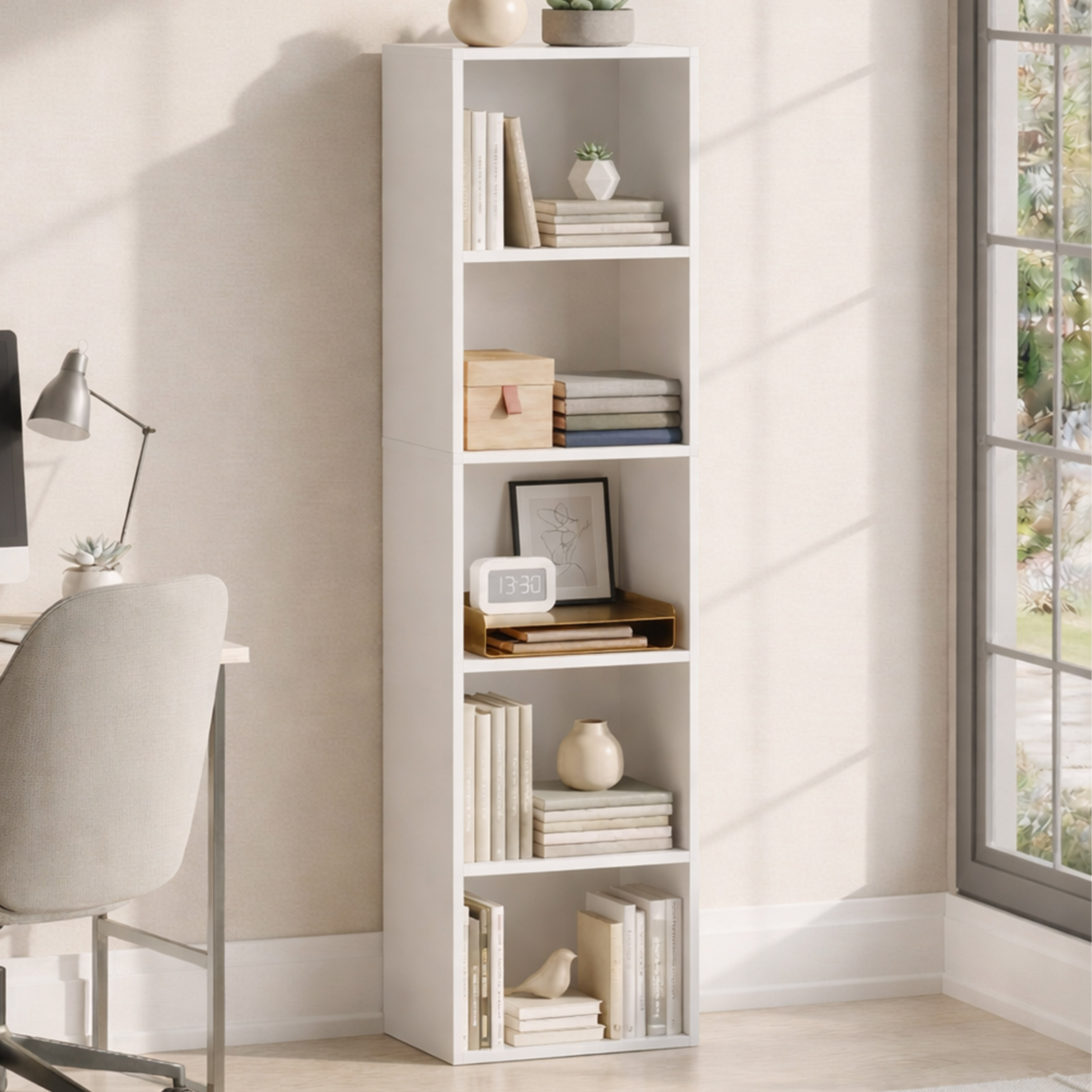 Vida Designs Oxford 5 Tier Cube Bookcase - White