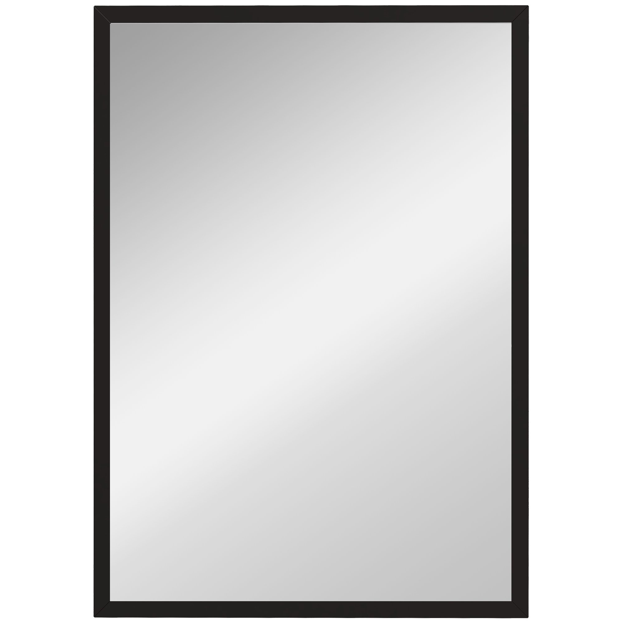 HOMCOM Decorative Rectangular Wall Mounted Mirror - Black