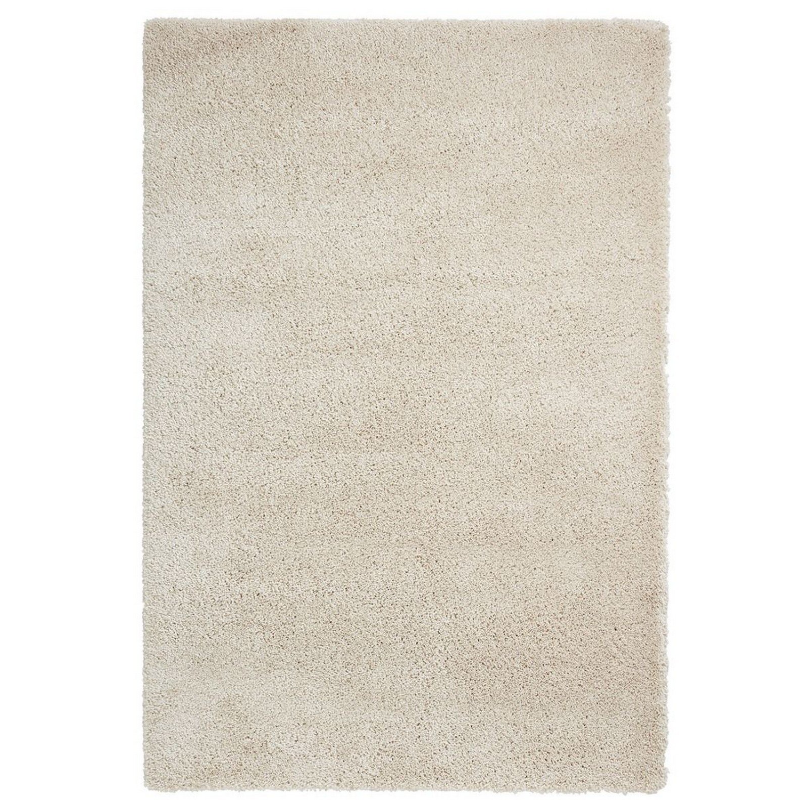 Mega Flooring White Shaggy Plain Rug - 120 x 170cm