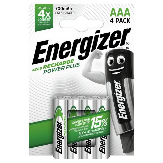 4 Pack 1/3 Size AAA Rechargeable Batteries