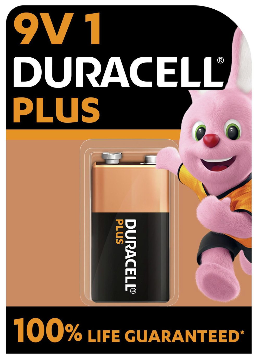 Duracell Plus Alkaline 9V Battery - Pack of 1