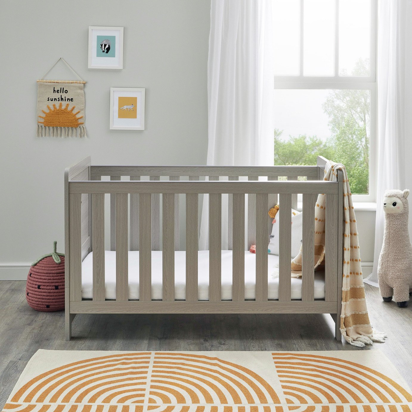 Babymore Caro Cot Bed - Grey
