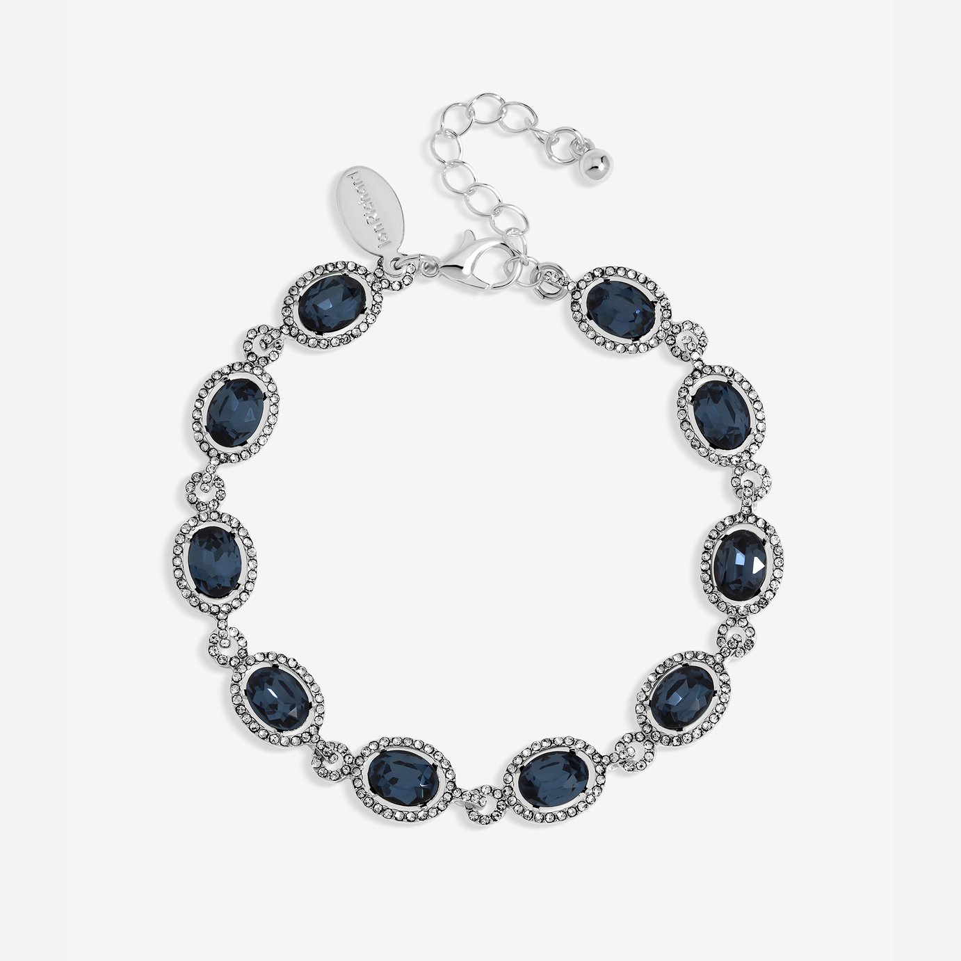 Jon Richard Silver Plated Blue Halo Bracelet