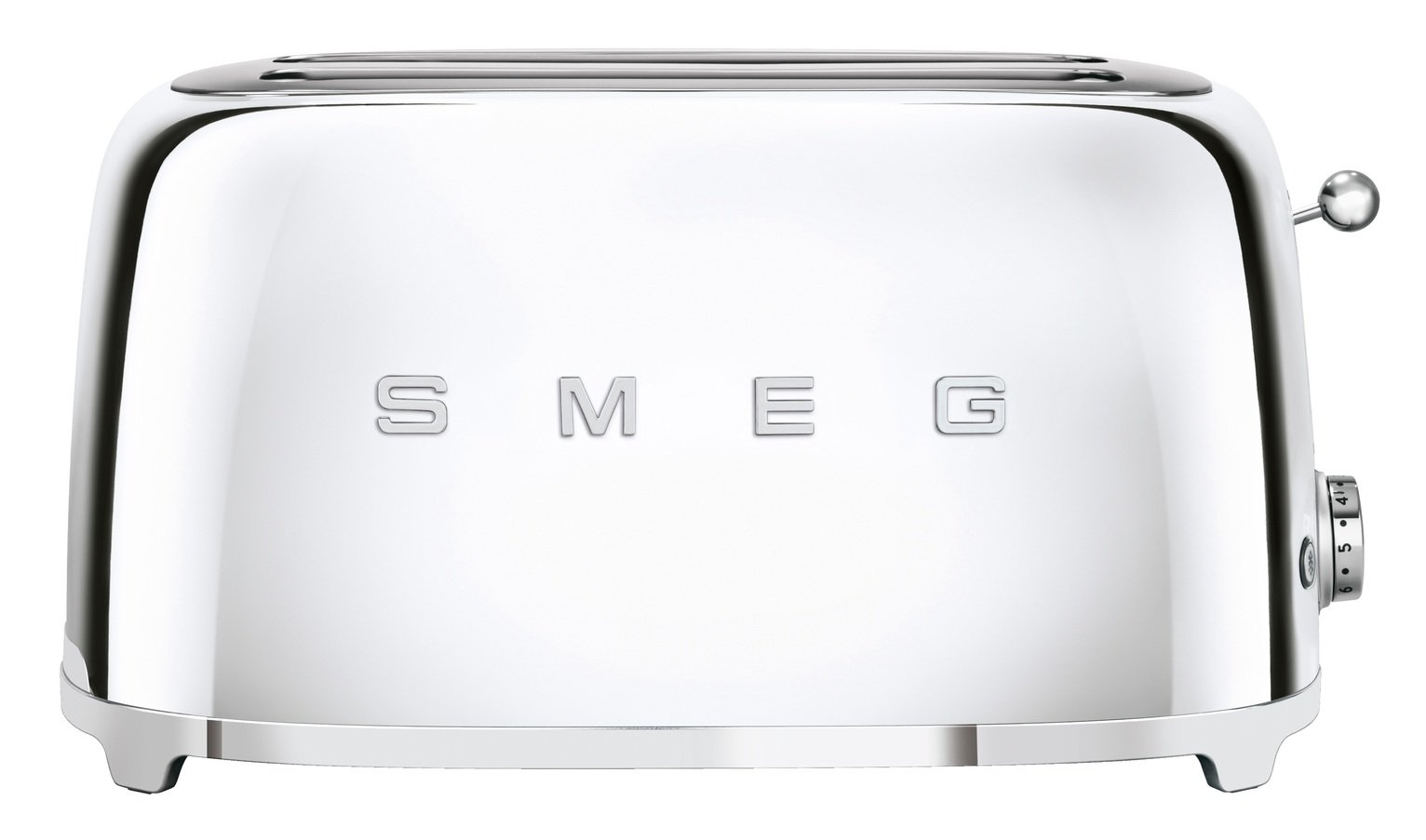 Smeg TSF02SSUK Long Slot 4 Slice Toaster - Polished Stainless Steel
