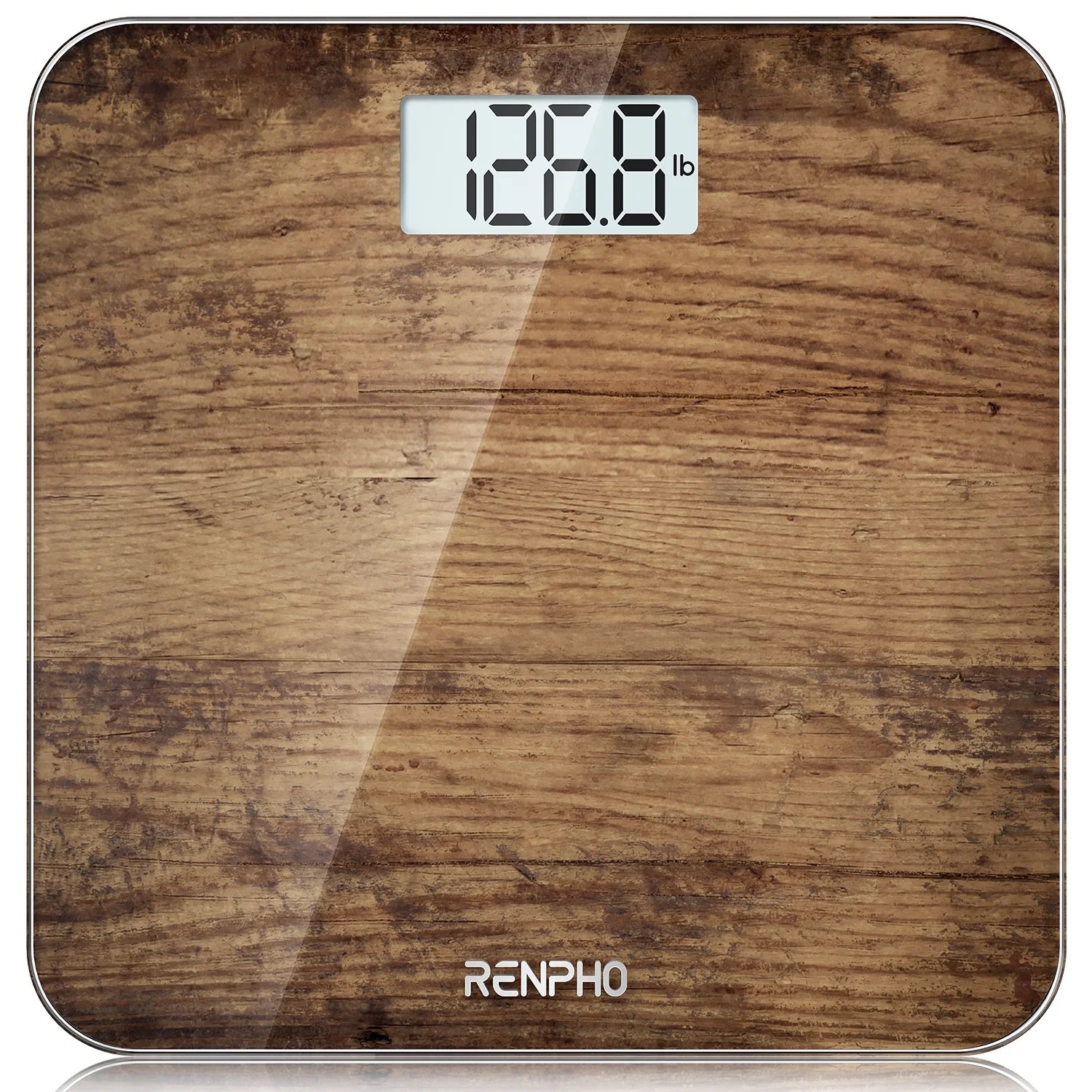Renpho Core 1S Digital Bathroom Scale - Black and Brown
