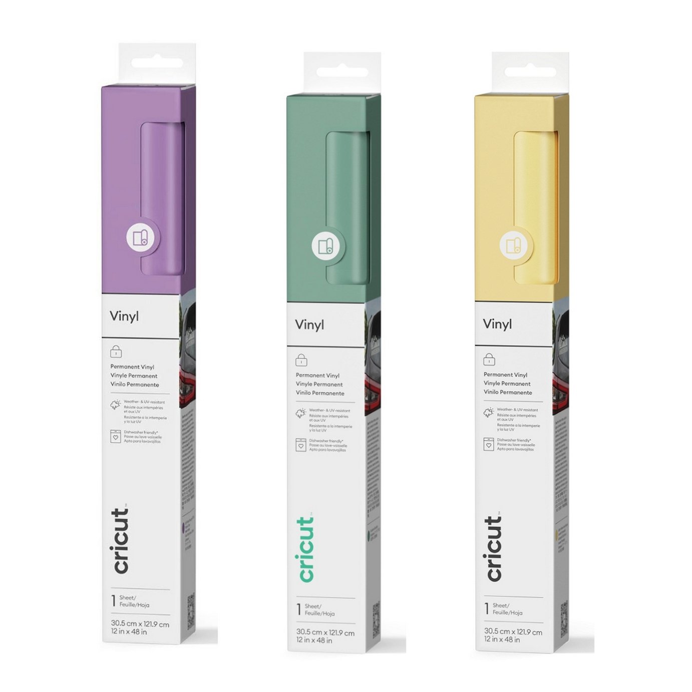 Cricut Permanent Vinyl Rolls Pack of 3