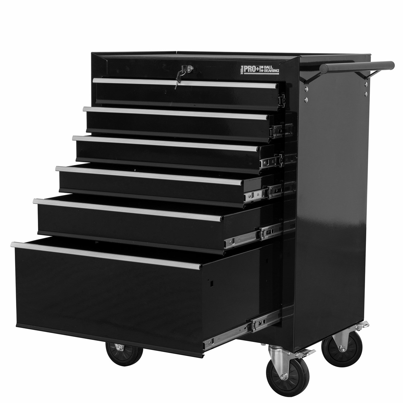 Hilka 26'' 6-Drawers Steel Tool Trolley with Key Locking