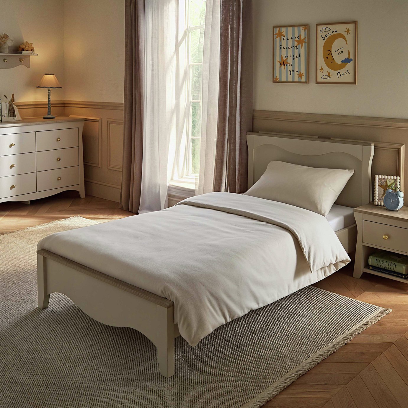 CuddleCo Kids Clara Single Bed Frame - Natural