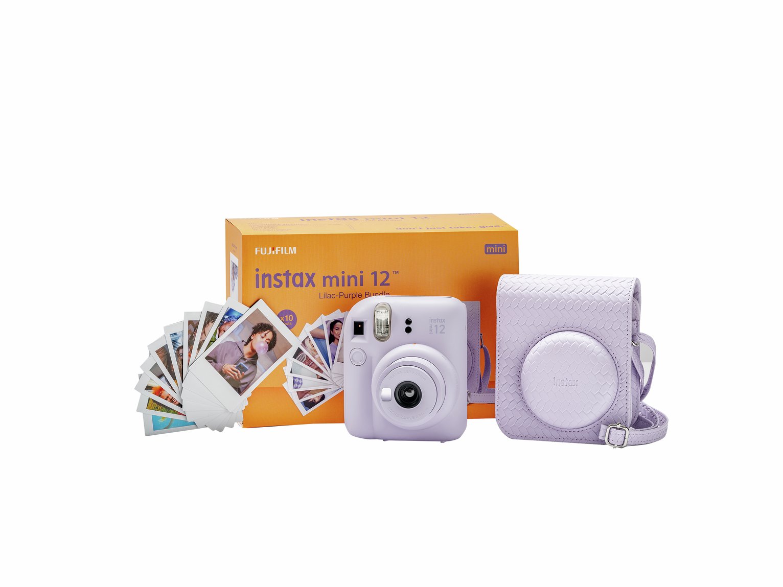 instax Mini 12 Instant Camera Bundle - Lilac Purple
