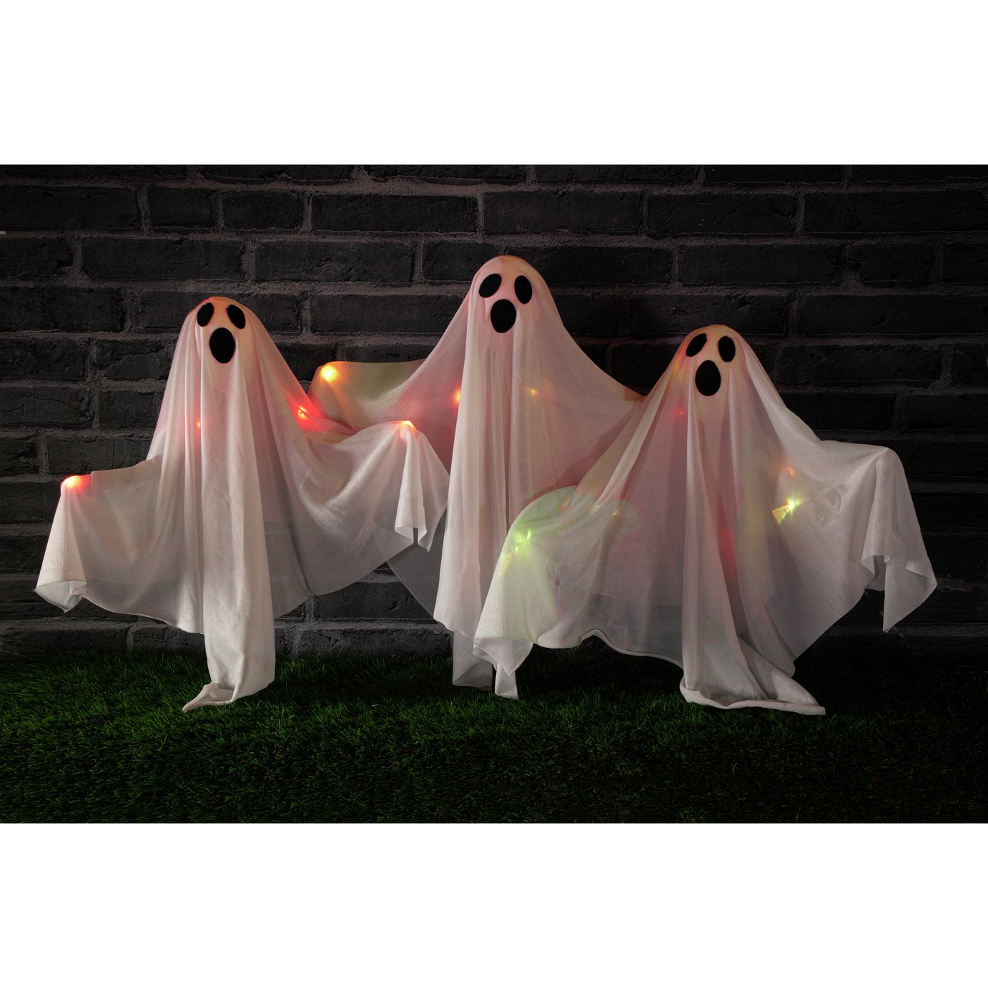 Premier Decorations Pack of 3 Halloween Ghost Path Finders Lights