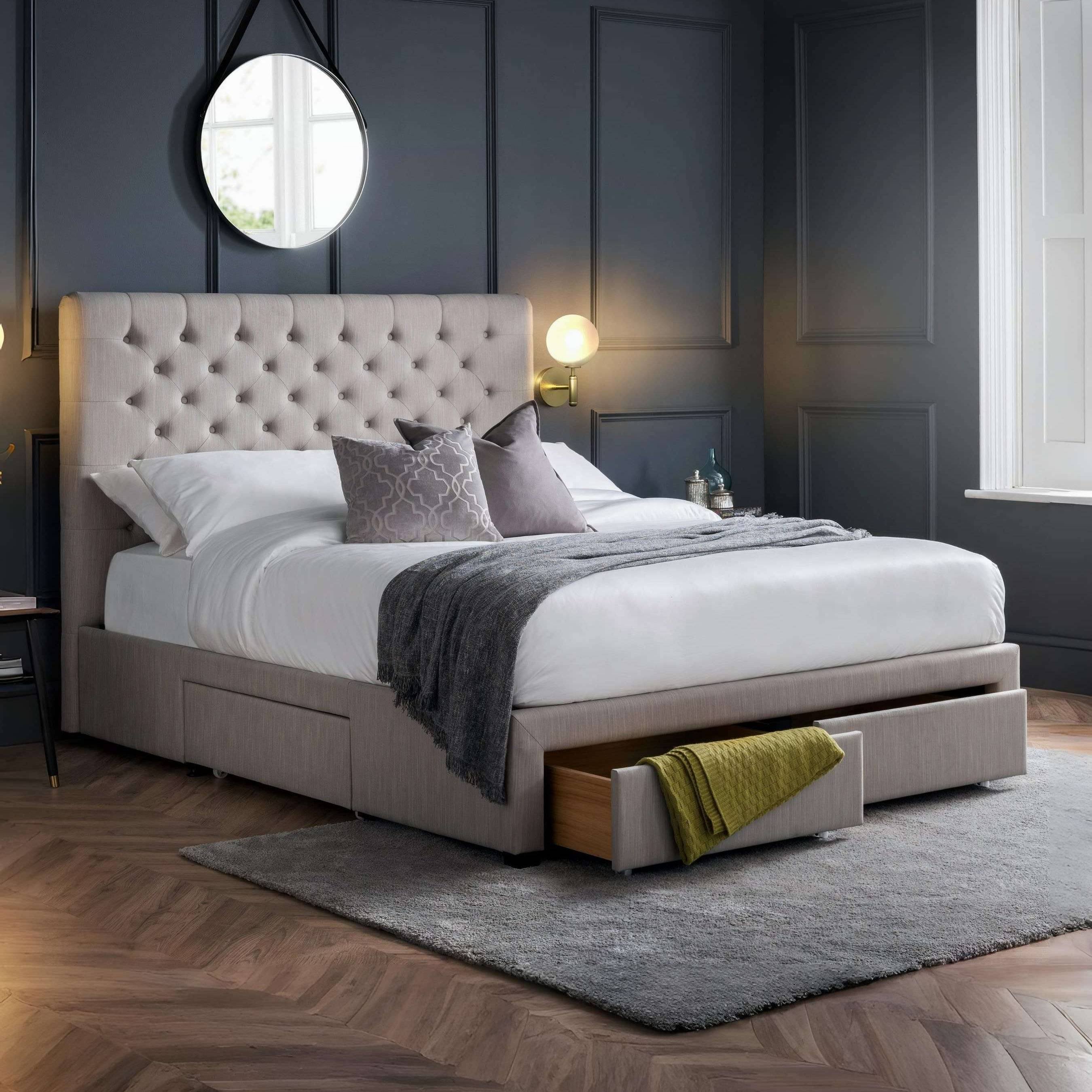  Julian Bowen Wilton Linen 4 Drawer Storage Bedframe