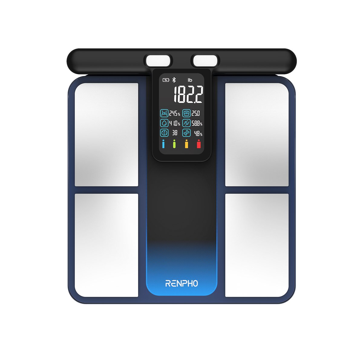 Renpho Morphoscan Intelligent Smart Body Analyser Bathroom Scale - Black Silver