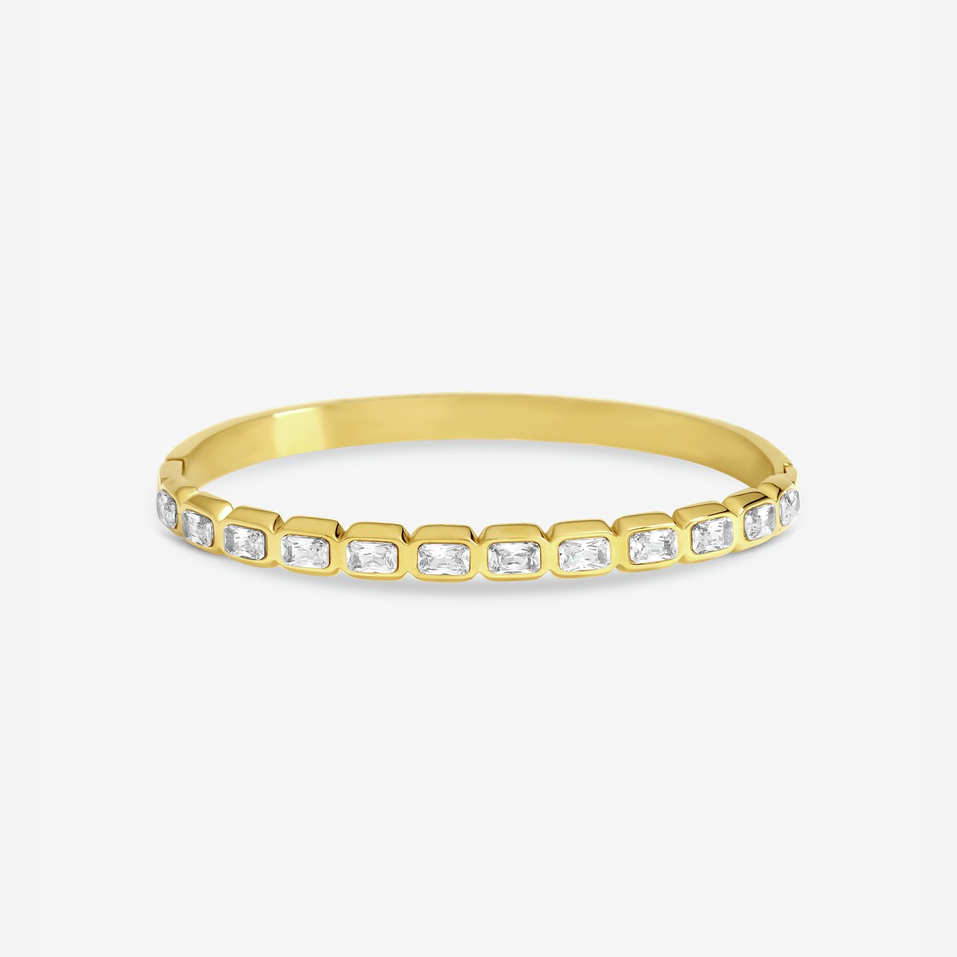 Jon Richard Gold Plated Crystal Stone Stainless Steel Bangle