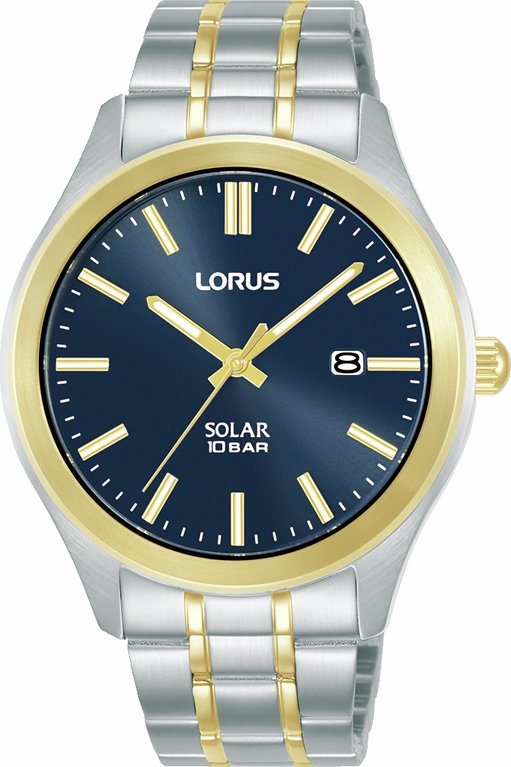 Lorus Men's Blue Dial Two Tone Stainless Steel Bracelet Watch