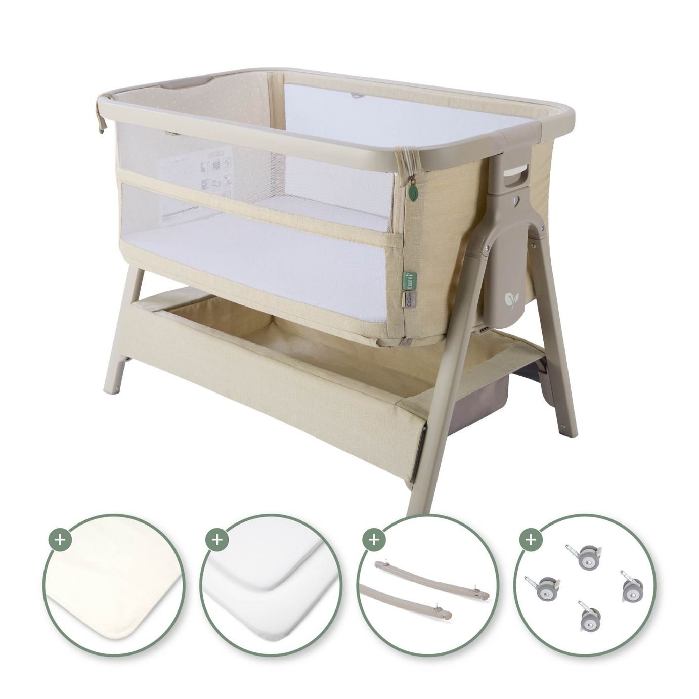Tutti Bambini Cozee Zen Complete Bundle Bedside Crib