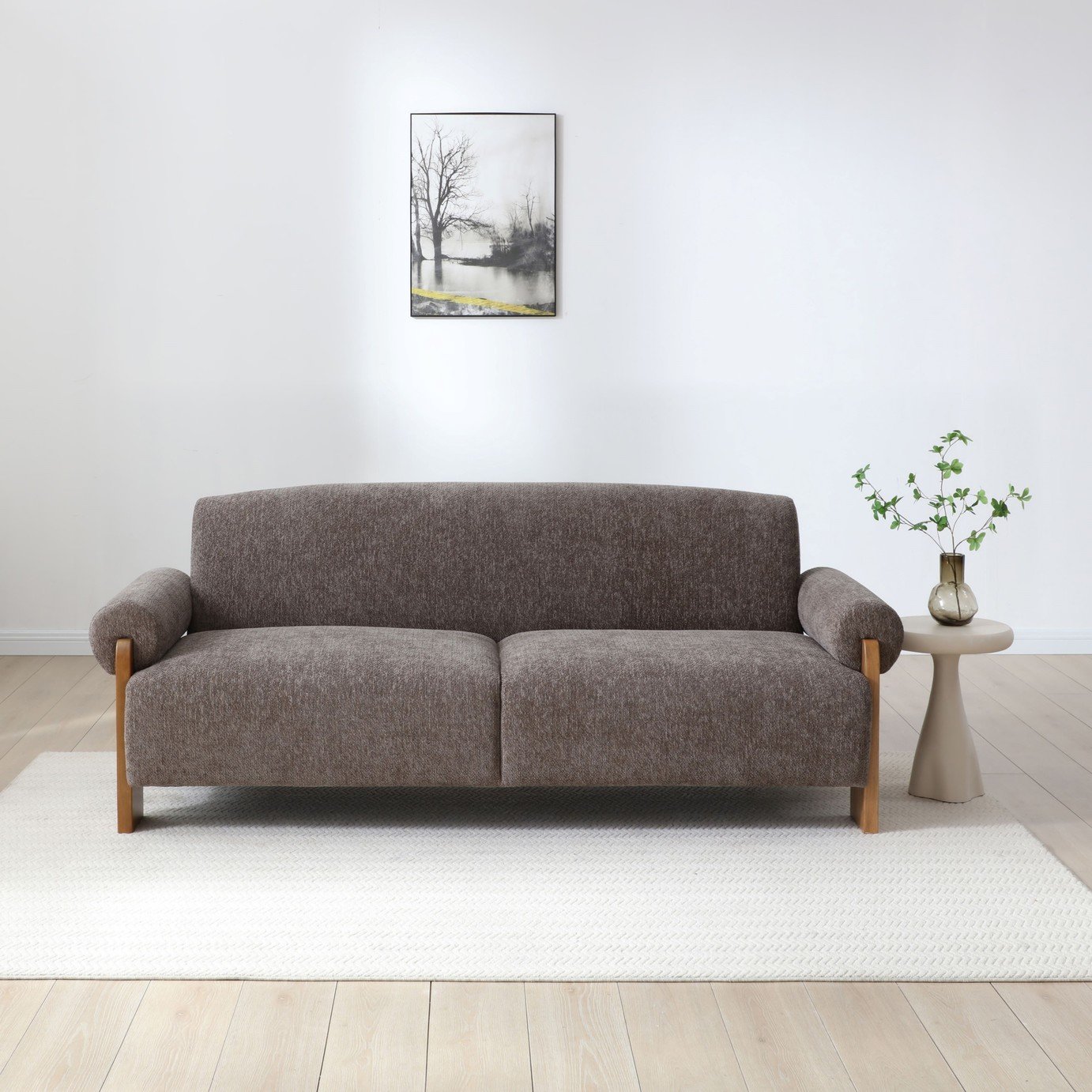 Kyoto Mitch Small Double Fabric Clic Clac Sofa Bed - Mocha
