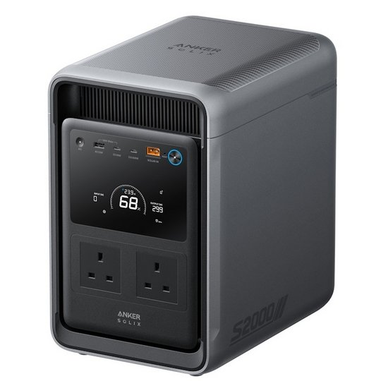 Anker Solix S2000 Portable Power Station – 2kWh 1,500W output power