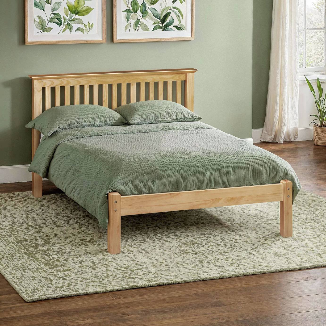 Julian Bowen Barcelona LFE Double Bedframe - Antique Pine