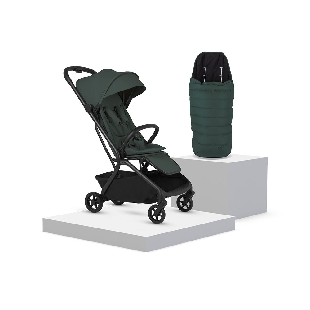 Silver Cross Nia Stroller and Footmuff Bundle - Green