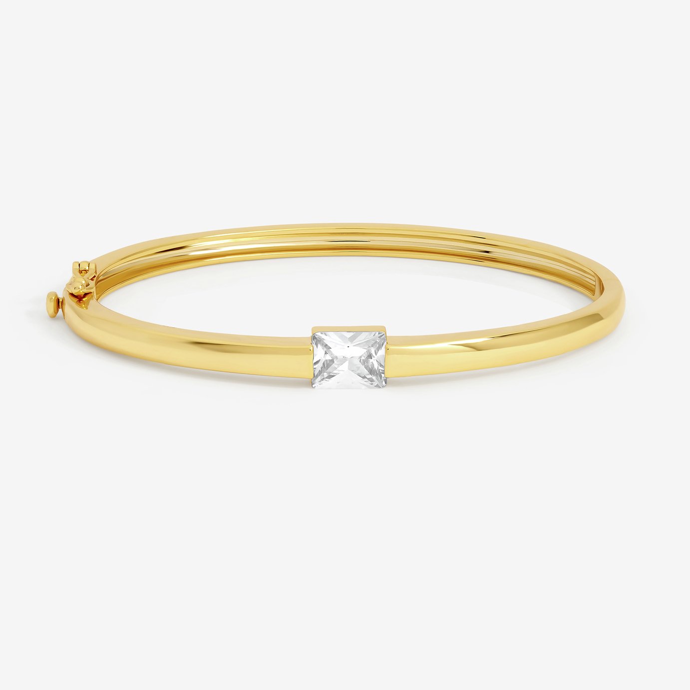 Jon Richard Gold Plated and Cubic Zirconia Polished Bangle
