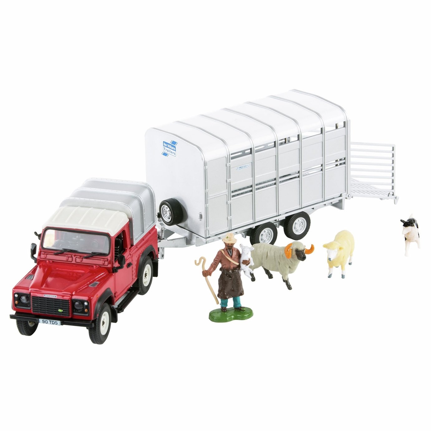 Build Your Farm The Britains Land Rover, Sheep Trailer And Sheep Play Set